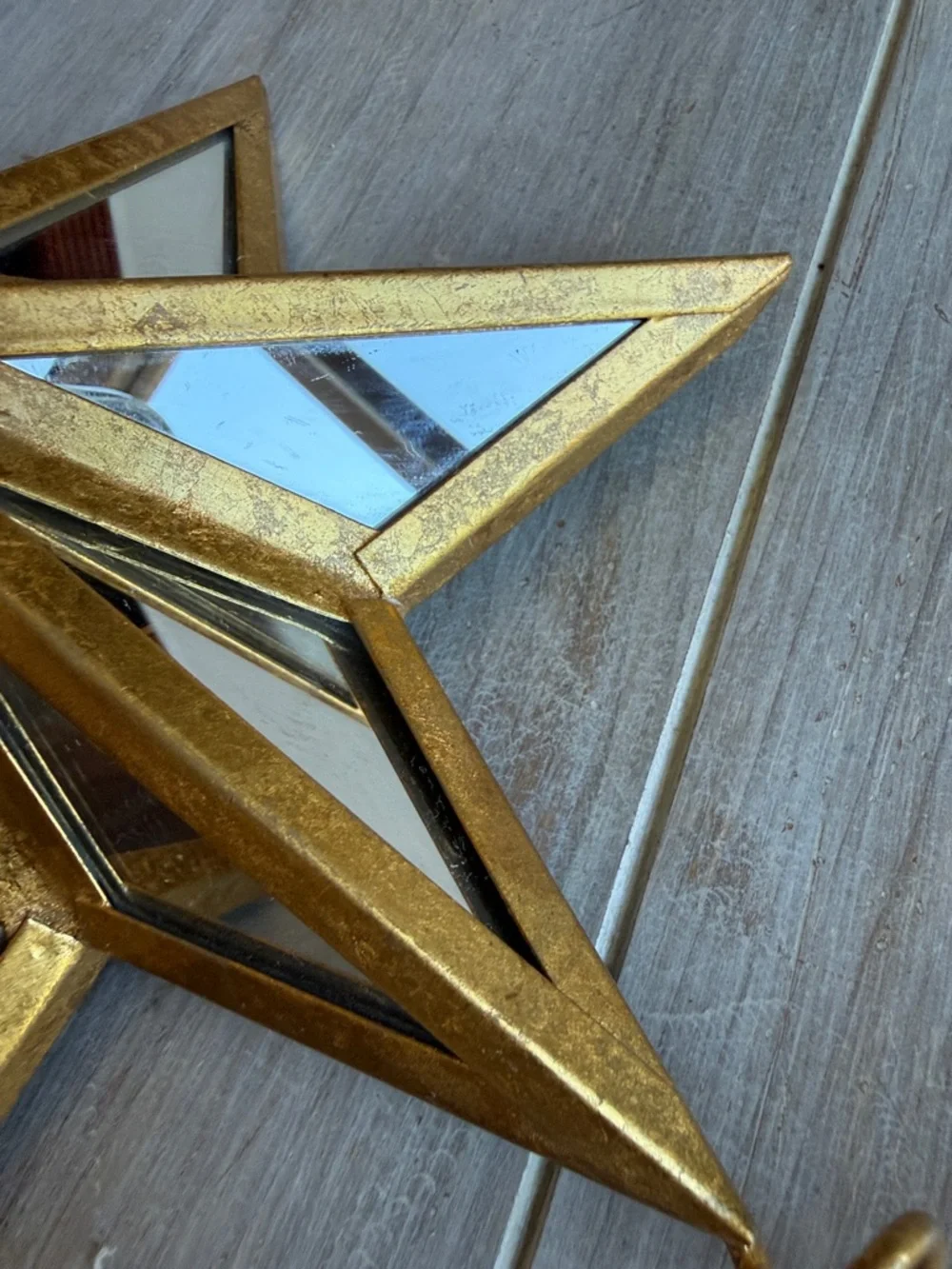 Crate&Barrel Gold Mirrored Star Tree Topper